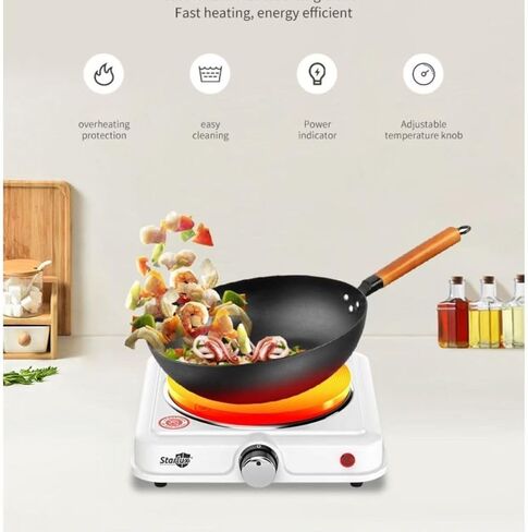 صفيحة كهربائية ساخنة ، 1000 واط ، موقد محمول مع التحكم في درجة الحرارة ، موقد لفائف ، صفيحة ساخنة كهربائية ، موقد واحد ، موقد موقد واحد مشترك الأشعة تحت الحمراء in Kuwait