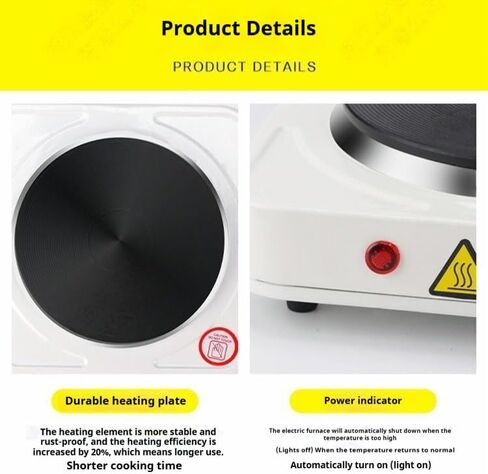 صفيحة كهربائية ساخنة ، 1000 واط ، موقد محمول مع التحكم في درجة الحرارة ، موقد لفائف ، صفيحة ساخنة كهربائية ، موقد واحد ، موقد موقد واحد مشترك الأشعة تحت الحمراء in Kuwait