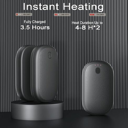 Rechargeable Hand Warmers 2 Pack, Magnetic Fast Heating in 3s with 3 Settings, USB-C Electric Pocket Warmer, UL Certified Safe, Perfect for Winter Camping, Hunting Trips, and Golf Games in Saudi Arabia