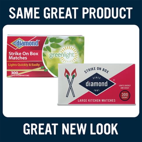 Diamond Greenlight Strike ON Box Matches [3 BXS of 300] (Original Version)…= 900 Sticks Total in Saudi Arabia