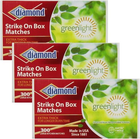 Diamond Greenlight Strike ON Box Matches [3 BXS of 300] (Original Version)…= 900 Sticks Total in Saudi Arabia