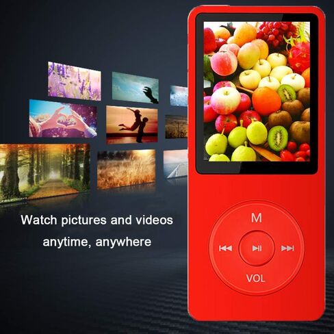 مشغل MP3 ، مشغل موسيقى مع بطاقة SD Micro 16 جيجابايت ، مكبر صوت/صورة/صور/فيديو/قارئ صوتي/قارئ صوتي/كتاب إلكتروني ، يدعم ما يصل إلى 128 جيجا بايت in Kuwait