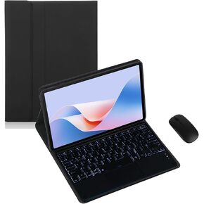 حالة لوحة المفاتيح لـ OnePlus Pad 2 Pro 13.2inch 2025 Tablet ، لوحة مفاتيح Bluetooth اللاسلكية ، حالة حماية حافة السيليكون الناعمة مع الحامل ، طراز 2025 جديد (أسود ، عادي+ماوس) in Kuwait