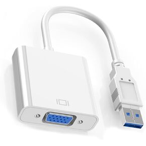 USB to VGA Converter Cable USB3.0 Adapter for PC and Laptops with 1920x1080 Display Capability Insert and Play Travel Friendly in Kuwait