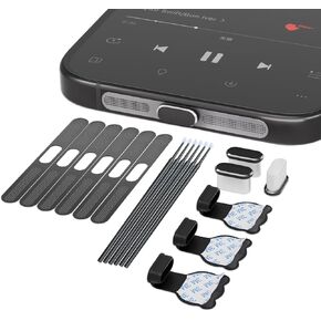 12 Pcs USB C Dust Plug Set, Anti-Lost Silicone Dust Plug for USB-C Port, iPhone Speaker Dust Cover, Type C Anti Dust Plug Compatible with iPhone 15 16 Pro Max & iPad Pro and Most USB-C Devices in Saudi Arabia