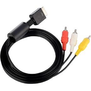 10pcs PS2 PS3 AV Cable ، AV إلى سلك الكابل المركب لمدة 2 ps2 ps3 (6 قدم) in Saudi Arabia