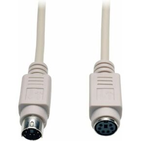 Tripp Lite بواسطة Eaton P222-050 PS/2 Keyboard & Mouse Extension Cable ، Mini-Din6 M/F ، 50 FT (15.24 M) Beige ، EMI/RFI ، حزمة Cloud Care Pre-Configured مؤهلة (10 حزمة) in Kuwait