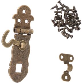 Homoyoyo 4PCS Retro Nottro Lock Hasps Vintage Latch Buckle لمجلات دفتر المجلات وصناديق المجوهرات سهلة التثبيت لمشاريع المكاتب المنزلية والحرف اليدوية in Kuwait