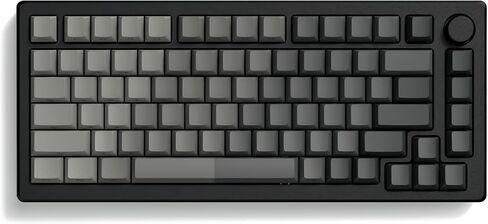 Double Shot PBT keycap set,Shine Through keycaps 75 percent, Cherry Profile custom Key caps,Gradient Dark Grey,Side Printed Keyboard caps for Mechanical Gaming Keyboards(121key,only keycaps) in Kuwait