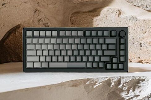 Double Shot PBT keycap set,Shine Through keycaps 75 percent, Cherry Profile custom Key caps,Gradient Dark Grey,Side Printed Keyboard caps for Mechanical Gaming Keyboards(121key,only keycaps) in Kuwait