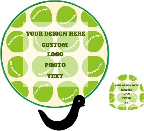 100Pcs Custom-Hand Fan-Foldable Personalized-Advertising Round-Fans - Personalized add Your Own Logo Text Photo Round Fans for Tradeshow Events Anniversary (B) in Saudi Arabia