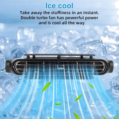 2-Pack Rechargeable Car Seat Fans – 3000mAh Battery Operated Clip-On Cooling Fans with 3 Speeds & Adjustable Angle – Quiet Portable Air Circulator for Kids, Pets, Camping & Travel in Saudi Arabia