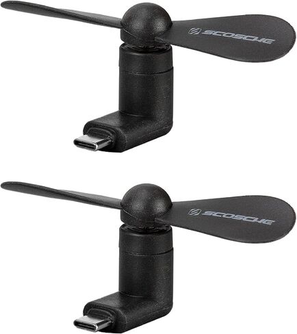 Scosche Scofan USB-C Fan 2 Pack ، مروحة الهاتف الخليوي الشخصية الصغيرة التي تعمل بالطاقة USB ، والمراوح المحمولة المصغرة من أجل توصيل Type-C متوافق مع iPhone 16 ، و iPhone 15 iPad ، و Samsung ، و Android Phone و Tablet in Saudi Arabia