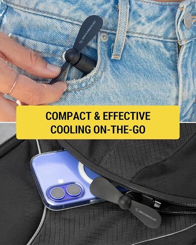 Scosche Scofan USB-C Fan 2 Pack ، مروحة الهاتف الخليوي الشخصية الصغيرة التي تعمل بالطاقة USB ، والمراوح المحمولة المصغرة من أجل توصيل Type-C متوافق مع iPhone 16 ، و iPhone 15 iPad ، و Samsung ، و Android Phone و Tablet in Saudi Arabia