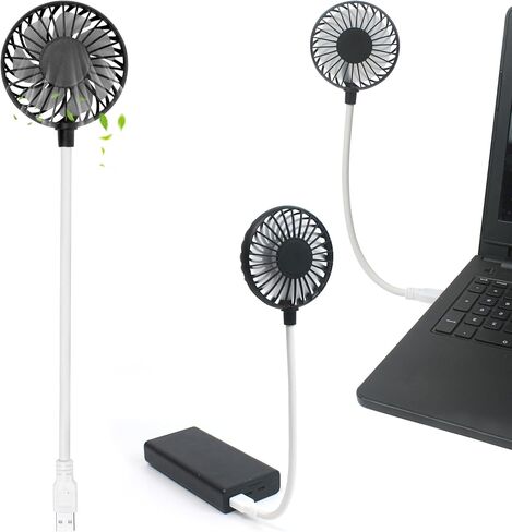 USB Mini Fan ، مروحة الكمبيوتر المحمول USB ، قم بتوصيلها بالمرونة الصغيرة المرنة المرنة هادئة للتبريد المبرد بتفتيت لجميع المخرجات كمبيوتر سطح المكتب ، وتناوب 360 درجة للتخييم جيب مكتب المنزل in Saudi Arabia