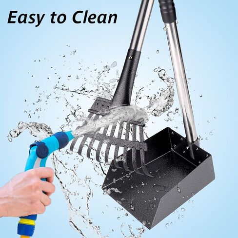 BABORUI Metal Chicken Poop Scooper, Stretchable Litter Scooper for Chicken(21 to 39.5 Inch), Detachable Stainless Steel Chicken Coop Cleaning Tools, Heavy Duty Poop Shovel for Chicken Coop Accessories in Kuwait