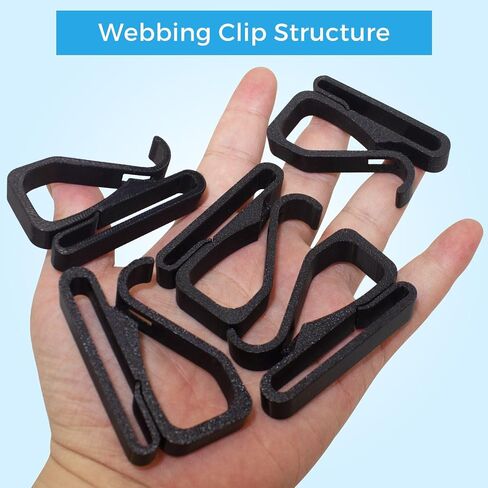 Tactical MOLLE Clips 5-Pack - Heavy Duty Quick Release Carabiner Hooks (4.4lbs Capacity) - Backpack Gear Organization System for Military, Hiking, Camping & EDC Equipment Attachment in Saudi Arabia