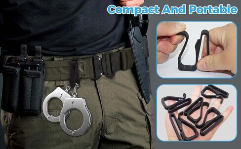 Tactical MOLLE Clips 5-Pack - Heavy Duty Quick Release Carabiner Hooks (4.4lbs Capacity) - Backpack Gear Organization System for Military, Hiking, Camping & EDC Equipment Attachment in Saudi Arabia