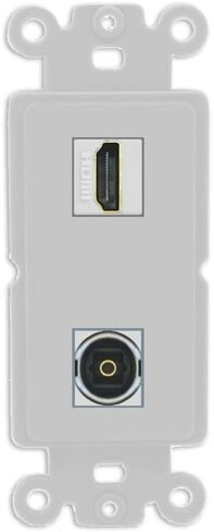 Riteav - HDMI Toslink Port Wall Plate Decorative (Rocker) [Black/Black] in Saudi Arabia