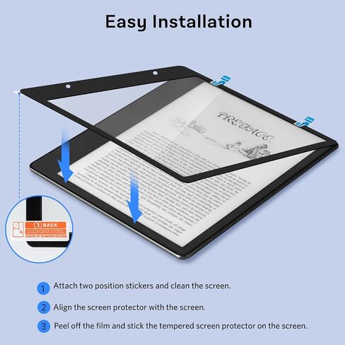 CoBak Paper Feel Writing Screen Protector for 11" Tablet 2025 Kindle Scribe, Acer Iconia V11, TouchPad D10 - Anti-Glare HD Clarity 9H Tempered Glass - 2 Pack in Saudi Arabia