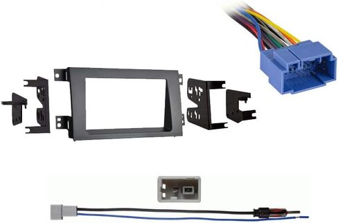 Harmony Audio Compatible with Honda Ridgeline 2005 2006 2007 2008 Double DIN Stereo Harness Radio Dash Kit Gray in Saudi Arabia