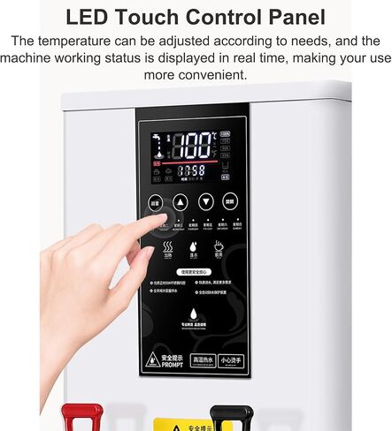 25L Water Boiler for Coffee, Milk Tea Shops, 3000W Hot Water Dispenser with LCD Touch Screen, Boiling Water Machine,Black in Saudi Arabia