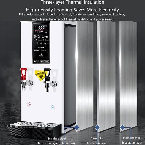 غلاية المياه التجارية ، موزع المياه الساخنة الكهربائية ، التدفئة التلقائية 3000W ، لمقهى الشاي ، مطعم ، منزل ، مكتب ، أسود in Kuwait