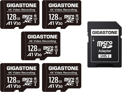 Gigastone 64GB Micro SD بطاقة 10 حزمة ، A1 V30 4K تسجيل الفيديو ، أمن مراقبة كاميرا كاميرا كاميرا الطائرات بدون in Saudi Arabia