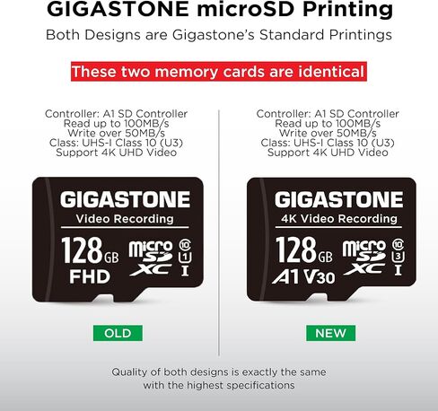 Gigastone 64GB Micro SD بطاقة 10 حزمة ، A1 V30 4K تسجيل الفيديو ، أمن مراقبة كاميرا كاميرا كاميرا الطائرات بدون in Saudi Arabia