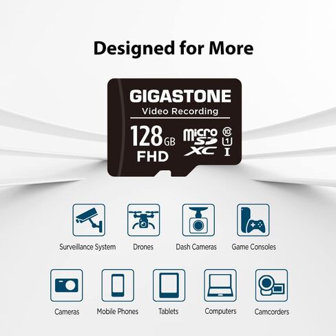 Gigastone 64GB Micro SD بطاقة 10 حزمة ، A1 V30 4K تسجيل الفيديو ، أمن مراقبة كاميرا كاميرا كاميرا الطائرات بدون in Saudi Arabia