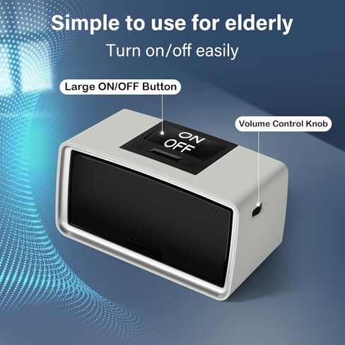 Simple Music Player for Seniors, Audiobook Player Easy to Use with Large Button for Elderly with Dementia, Blind, Alzheimer's, No Need WiFi/Bluetooth, with 32GB TF Card, Gray in Kuwait