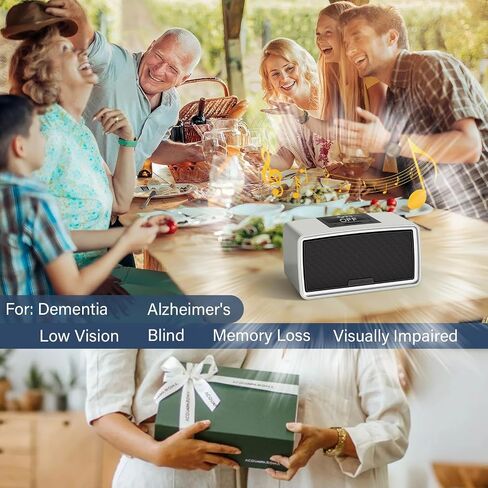 Simple Music Player for Seniors, Audiobook Player Easy to Use with Large Button for Elderly with Dementia, Blind, Alzheimer's, No Need WiFi/Bluetooth, with 32GB TF Card, Gray in Kuwait