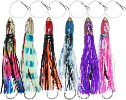 VIKETECH 9’’ 4oz Resin Saltwater Fishing Trolling Lure for Tuna Mahi Mahi Marlin Wahoo Sailfish Dolphin Lures Deep Sea Offshore Big Game Included Mesh Bag in Saudi Arabia