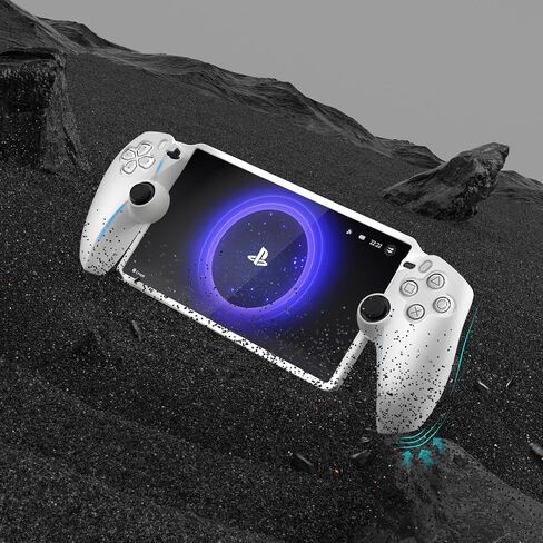 JCHOUS Protective Case for PlayStation Portal, 8 Thumb Grip Caps + 2 Precision Ring for Soft Silicone PlayStation Portal Case, White in Saudi Arabia