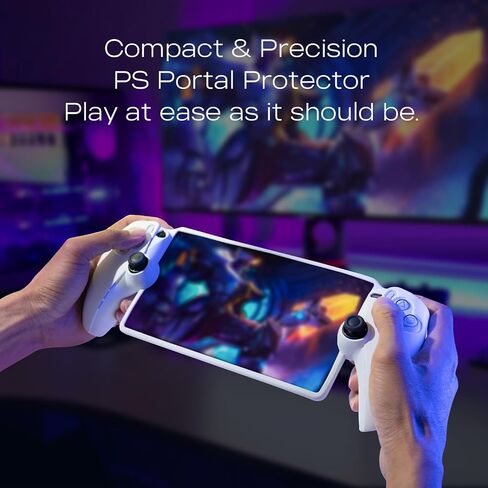 JCHOUS Protective Case for PlayStation Portal, 8 Thumb Grip Caps + 2 Precision Ring for Soft Silicone PlayStation Portal Case, White in Saudi Arabia