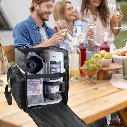 Ice Cream Maker Carrying Bag for Ninja Swirl by CREAMi Ice Cream NC701, Portable Outdoor Ice Cream Maker Travel Carrier Case with Side-Opening Design and Large Accessory Pocket(Only Bag) in Saudi Arabia