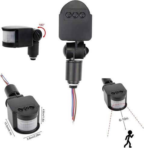 2 packs-IP65 Outdoor Motion Detector Controller 12VDC with Adjustable Sensitivity & Delay Timer for Security & Area Lighting Systems​ in Saudi Arabia
