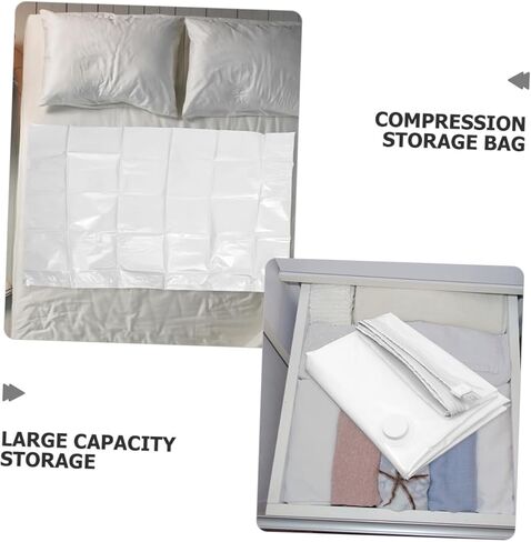 Happyyami 2pcs مرتبة الفراش أكياس تخزين أكياس ثقيلة الانضغاطات للملابس الفراش سعة كبيرة للتنظيم المنزلي in Saudi Arabia