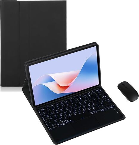 حالة لوحة المفاتيح لـ OnePlus Pad 2 Pro 13.2inch 2025 Tablet ، لوحة مفاتيح Bluetooth اللاسلكية ، حالة حماية حافة السيليكون الناعمة مع الحامل ، طراز 2025 جديد (أسود ، عادي+ماوس) in Kuwait