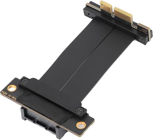 Focket PCIe 4.0 X1 Riser Cable, Duel 90 Degree Male to Female Extension Cable with High Speed Data Transfer for 1U 2U Chassis Applications (5cm) in Saudi Arabia