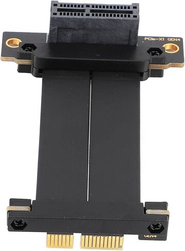 Focket PCIe 4.0 X1 Riser Cable, Duel 90 Degree Male to Female Extension Cable with High Speed Data Transfer for 1U 2U Chassis Applications (5cm) in Saudi Arabia