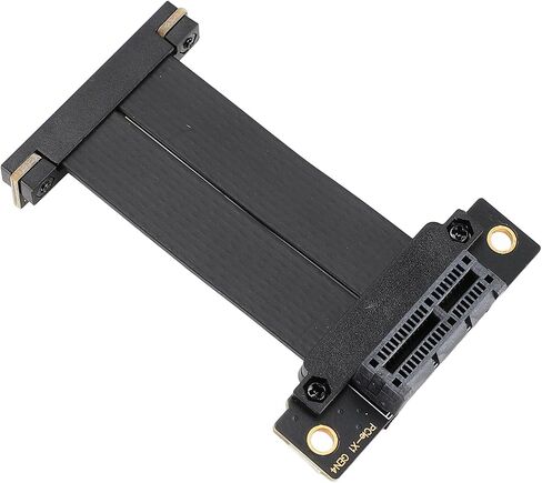 Focket PCIe 4.0 X1 Riser Cable, Duel 90 Degree Male to Female Extension Cable with High Speed Data Transfer for 1U 2U Chassis Applications (5cm) in Saudi Arabia