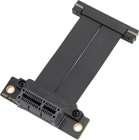 Focket PCIe 4.0 X1 Riser Cable, Duel 90 Degree Male to Female Extension Cable with High Speed Data Transfer for 1U 2U Chassis Applications (5cm) in Saudi Arabia