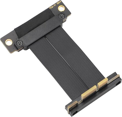 Focket PCIe 4.0 X1 Riser Cable, Duel 90 Degree Male to Female Extension Cable with High Speed Data Transfer for 1U 2U Chassis Applications (5cm) in Saudi Arabia
