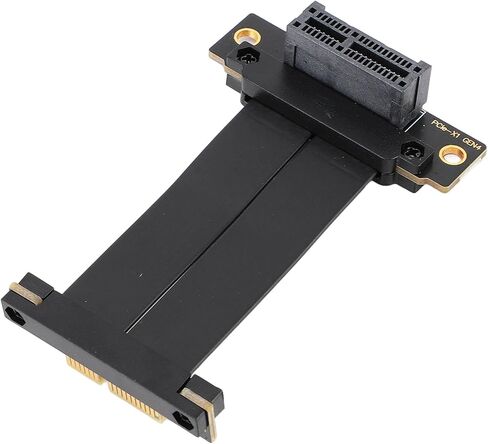 Focket PCIe 4.0 X1 Riser Cable, Duel 90 Degree Male to Female Extension Cable with High Speed Data Transfer for 1U 2U Chassis Applications (5cm) in Saudi Arabia