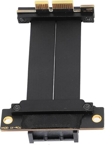 FOCKET PCIE 4.0 X1 RISER CABLE ، DUEL 90 درجة ذكور إلى كابل تمديد الإناث مع نقل بيانات عالية السرعة لتطبيقات الهيكل 1U 2U (5 سم) in Kuwait
