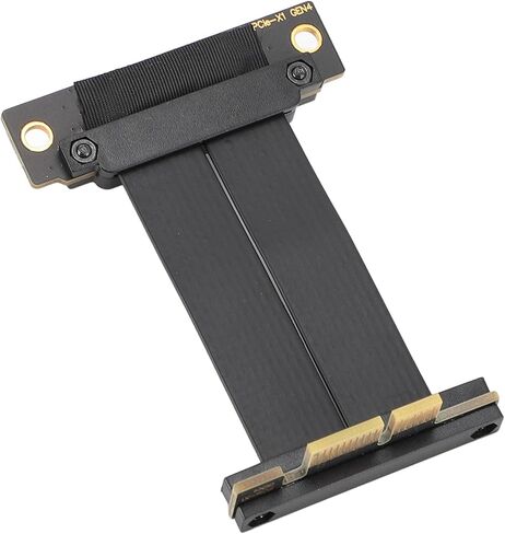 FOCKET PCIE 4.0 X1 RISER CABLE ، DUEL 90 درجة ذكور إلى كابل تمديد الإناث مع نقل بيانات عالية السرعة لتطبيقات الهيكل 1U 2U (5 سم) in Kuwait