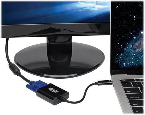 TRIPP Lite Eaton Series U444-06N-VB-AM USB C إلى محول محول VGA ، Thunderbolt 3/USB 3.1 Gen 1 ، 1080p ، USB-C ذكر إلى VGA أنثى ، 6in ، حزمة Cloud Care مسبقًا مؤهلة (حزمة واحدة) in Kuwait