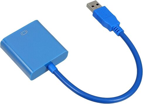 USB 3 0 to V/GA Adapter Cable for M>oni>tor Converter Extension Graphics Card Interface Computer Peripherals Cables Adapters in Saudi Arabia