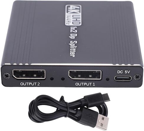 Sanpyl DisplayPort إلى DisplayPort Dlitter ، فاصل 4K 144Hz ، دعم وضع MST Mirror الموسع لكمبيوتر الكمبيوتر الشخصي in Saudi Arabia